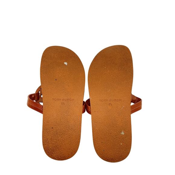 Tory Burch 'Miller' Brown Leather Cloud Size 8.5 - Picture 6 of 6